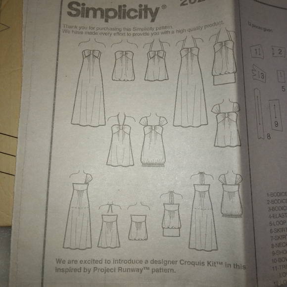 SIMPLICITY 2622 Project Runway Junior's knit dress on 2 lengths or tunic - Picture 4 of 5